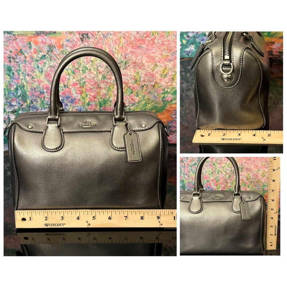 SOLD 
GUC Coach F56125 Mini Bennett Satchel Crossgrain Leather in Pewter - Picture 8 of 9